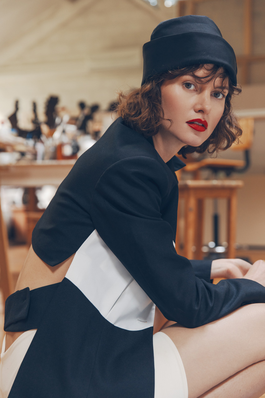 Belle — Jacket Sia Arnicka Shorts Miyagi Hat Prada