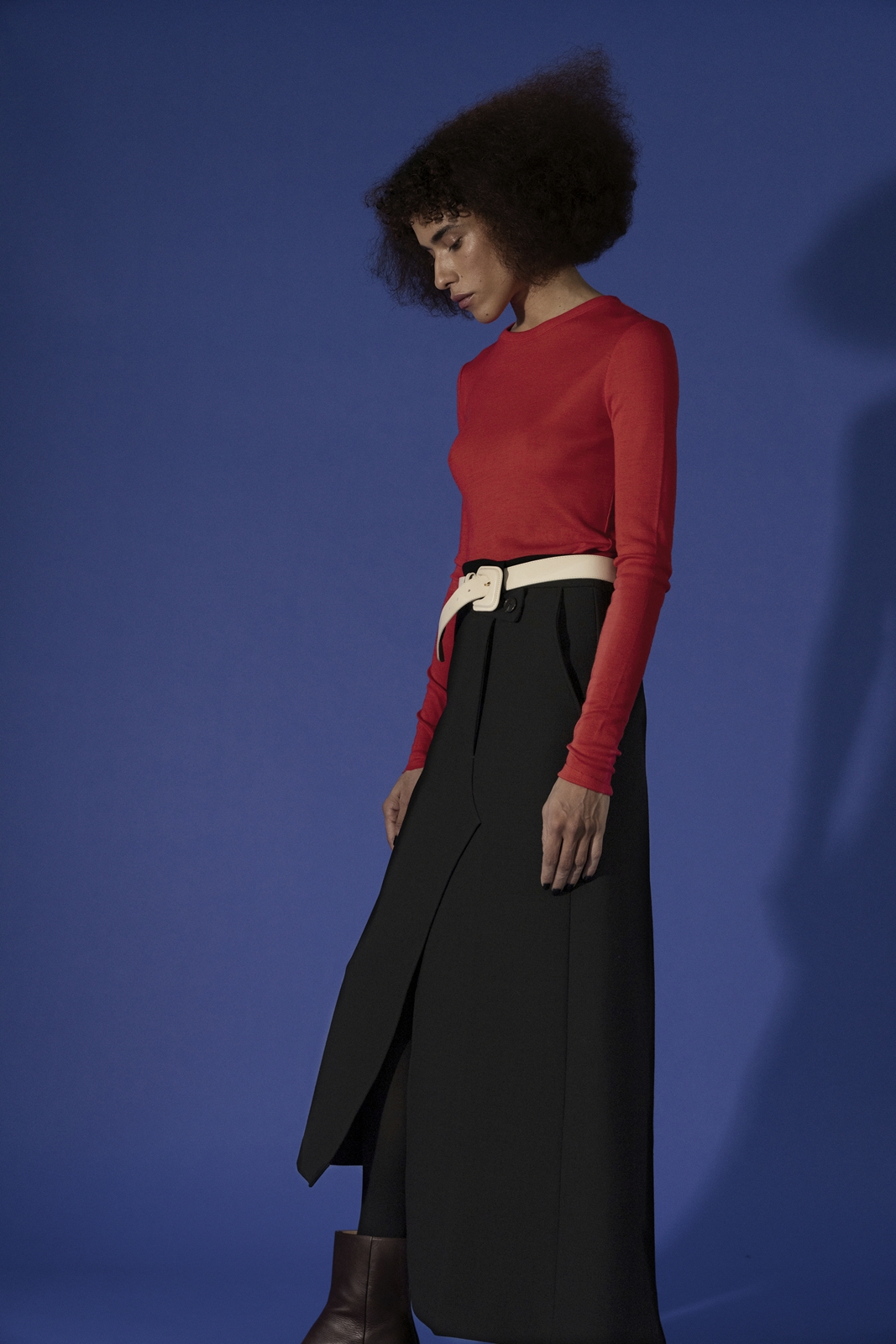 & Other Stories x A.W.A.K.E. MODE — Shirt & Belt Arket Skirt A.W.A.K.E. MODE x & Other Stories Shoes Arket Thights Falke