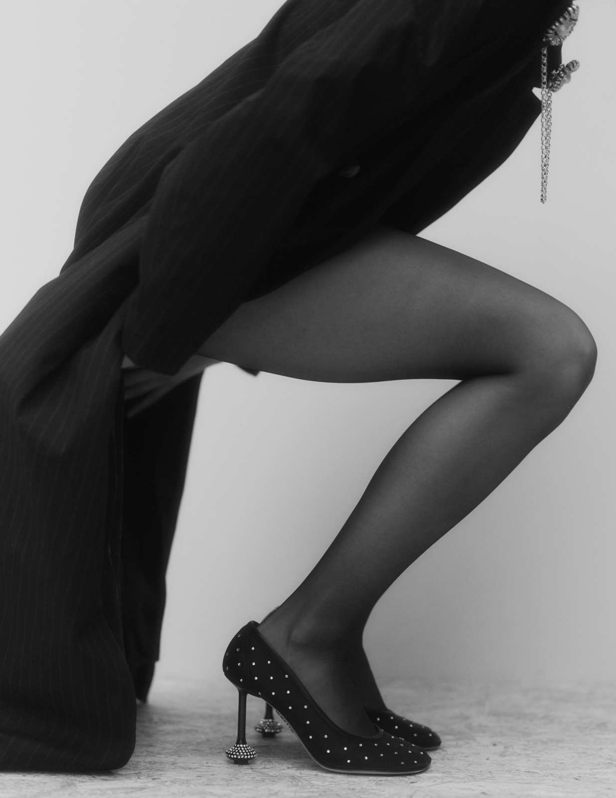 Softness In Structure &mdash; Coat Ganni Tights Wolford Shoes Loewe Brooch Pearl Octopuss.y