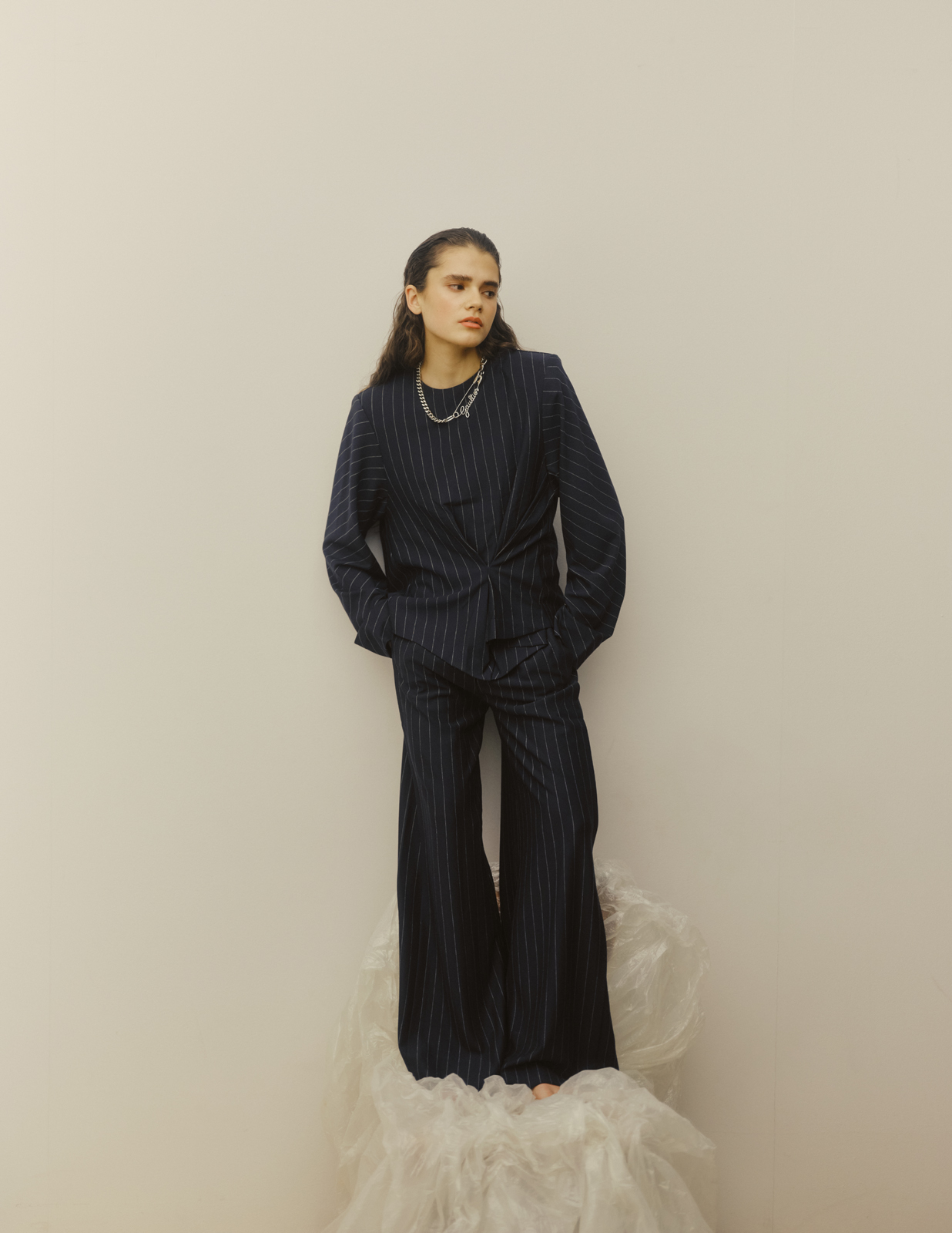 Softness In Structure &mdash; Top & Trousers COS Necklace Jean Paul Gaultier