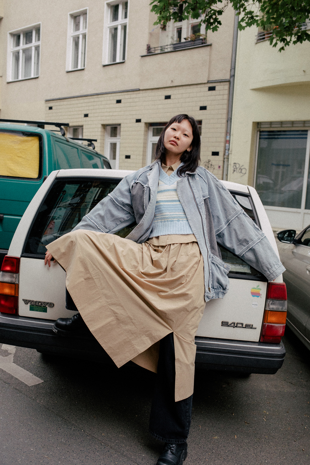 Tacos & Drinks — Jacket Lollys Laundry Top & Skirt Arket Knit Ganni Shoes & Trousers Model’s own