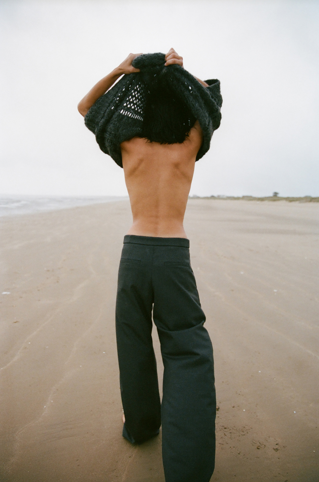 The Beach — Sweater & trousers Brunello Cucinelli