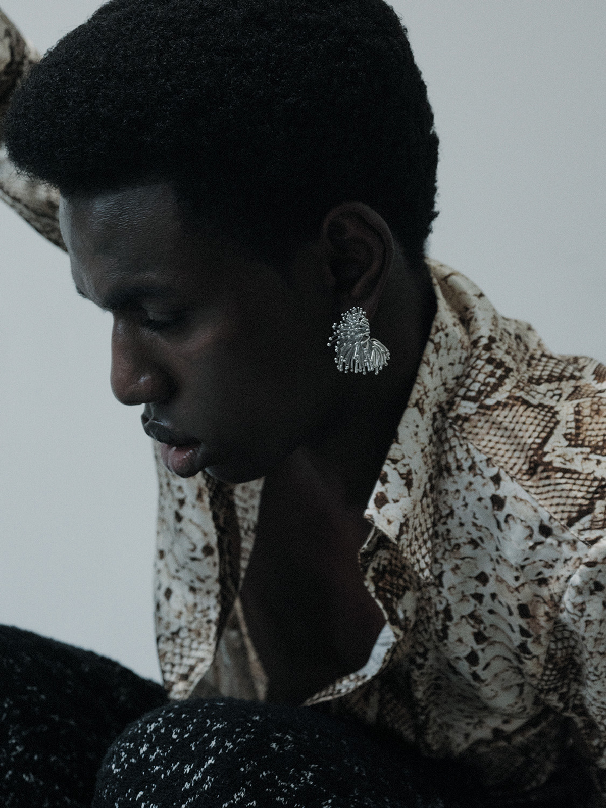 Moving Through Water — Shirt J’ai mal à la tête Trousers COS Earring COS ×Chris Perani