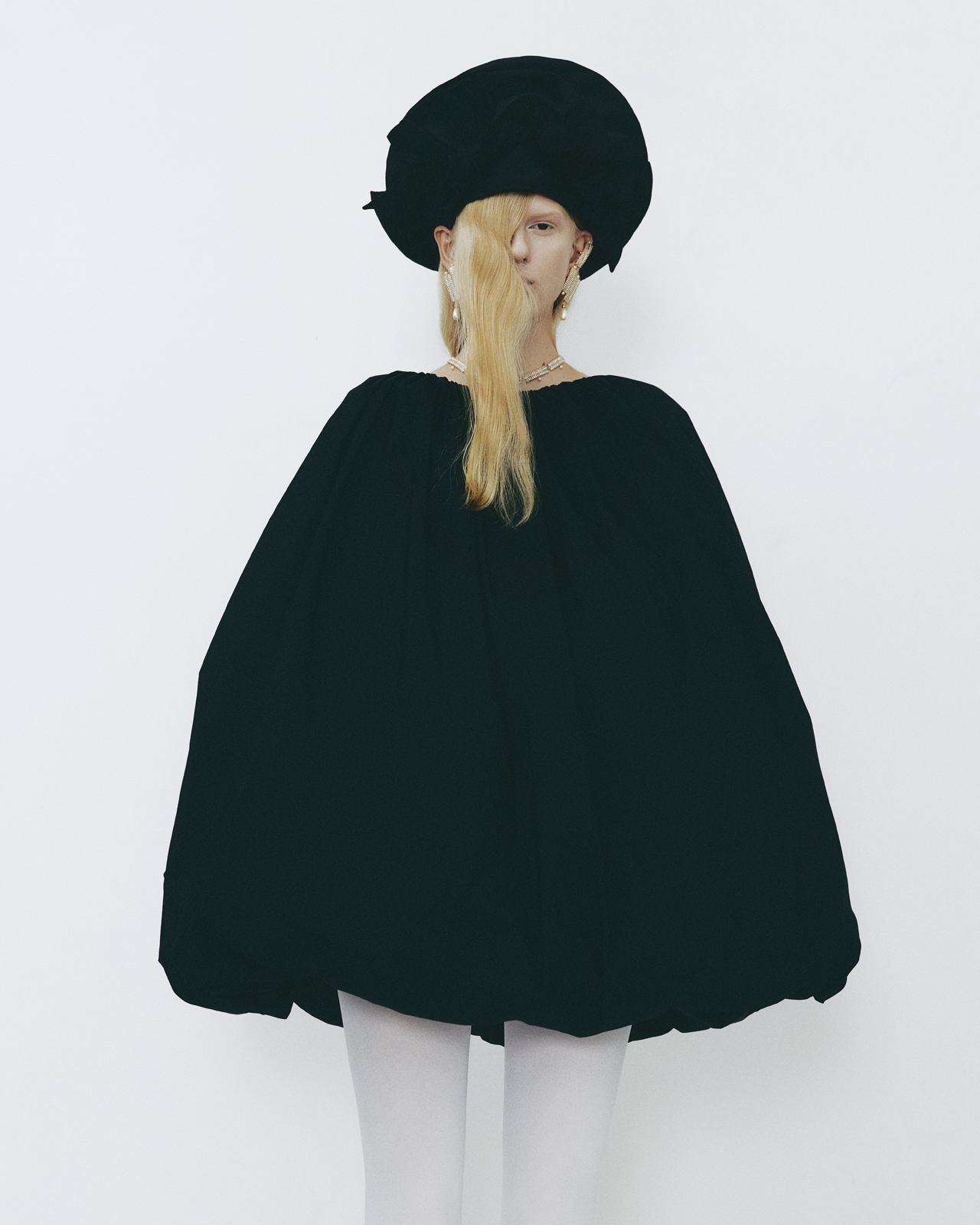 Call The Moon — Dress Agapornis Earrings & necklace Chabaux Hat Dolcesenza