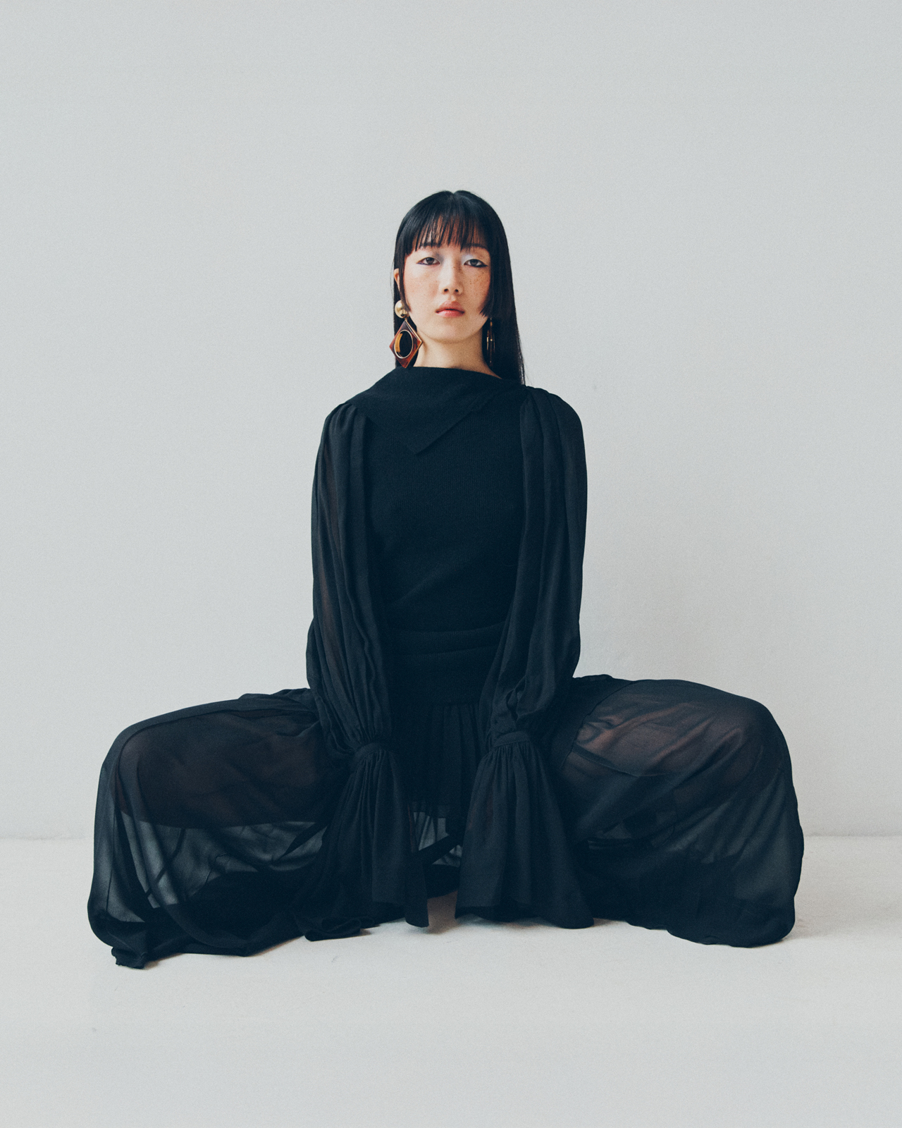 Unravel. &mdash; Shirt & trousers Lanvin Earrings Saint Lauren