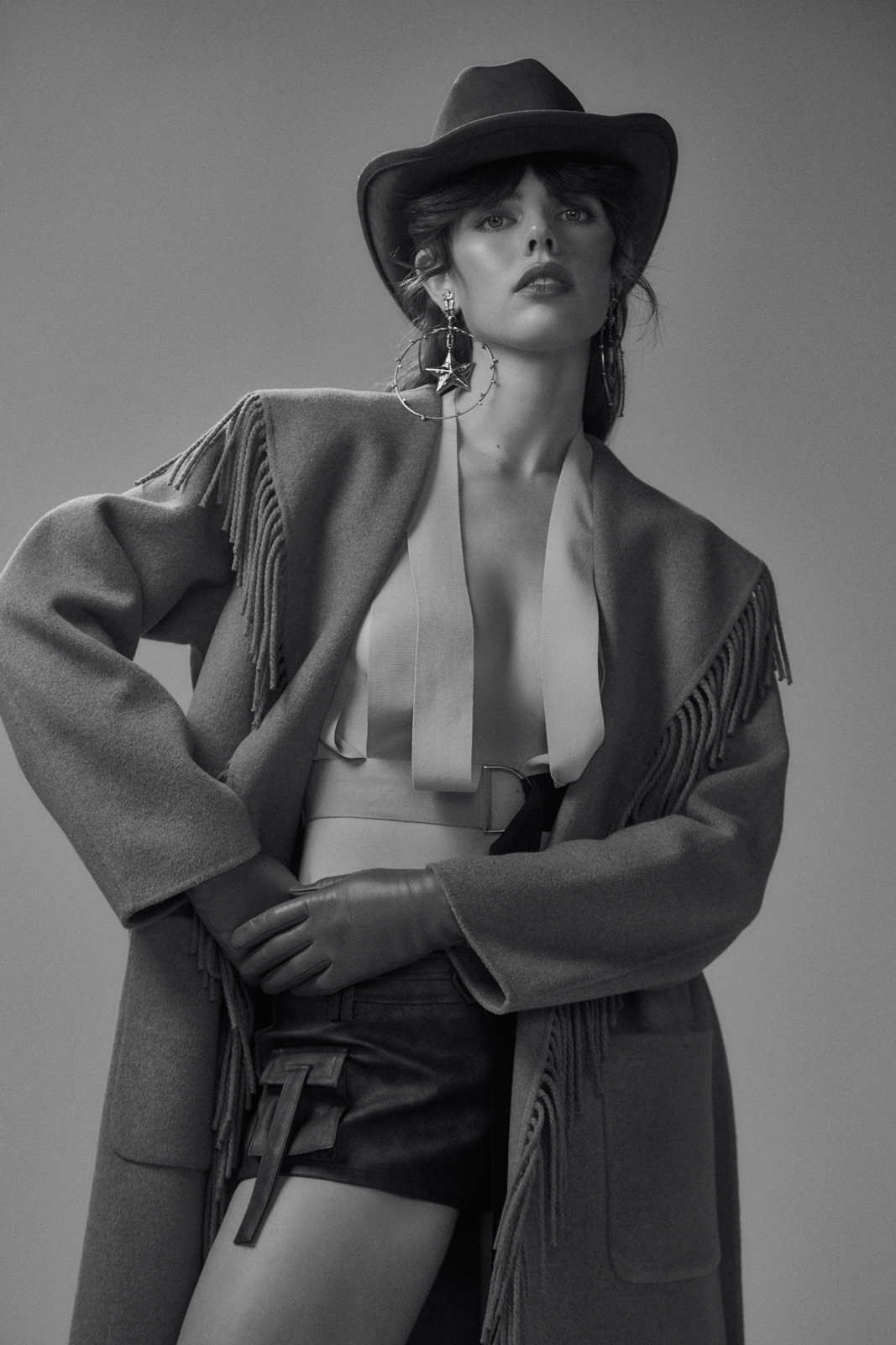 Making Waves — Jacket Simkhai Top Pierre Antonio Gaspari Shorts & hat Urban Outfitters Gloves Showroom Seven Earrings Helen Yarmak